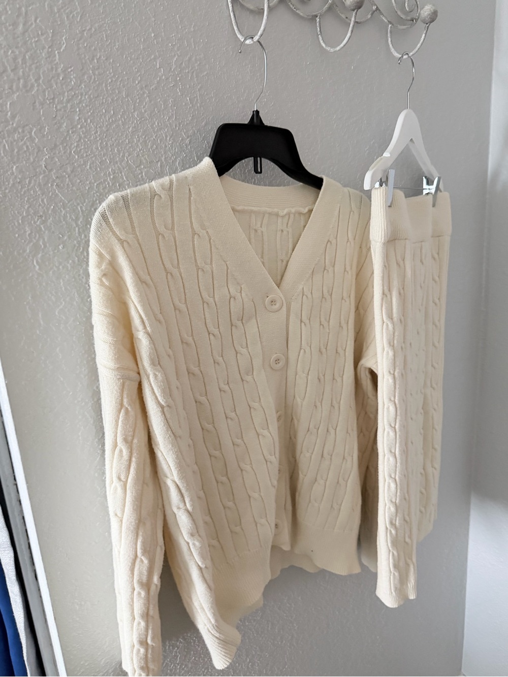 Commense Chunky Ribbed Cardigan & Skirt Set - Picture 2 of 6